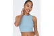 Only Γυναικείο Αμάνικο Crop Top Γαλάζιο