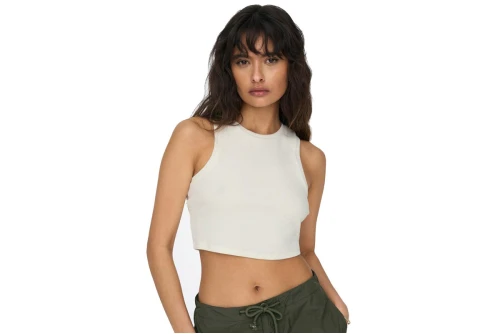 Only Onlvilma Crop Top Αμάνικο Γυναικείο (15282771 CLOUD DANCER)