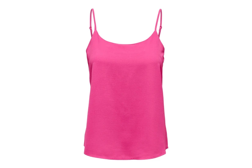 Only Onlmette Singlet Top Woven Γυναικεία Αμάνικη Μπλούζα Φούξια