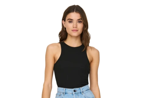 Only Onlmilli S-L Top Jrs Μπλούζα Αμάνικη Γυναικεία (15285618 BLACK)