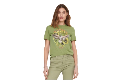 Only Onllucy Reg S-S Sunflower Top Box Jrs T-Shirt Γυναικείο (15286708 ALOE-KANSAS)