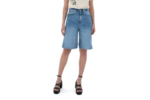 Only Onlhope Ex Hw Wide Shorts Dnm Βερμούδα Τζιν Γυναικεία (15286722 MEDIUM BLUE DENIM)