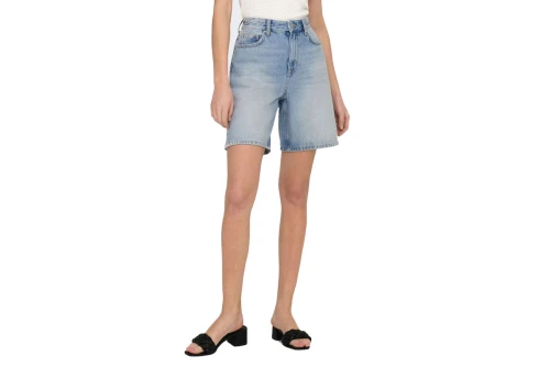 Only Onlbillie Stra Lb Shorts Dot Βερμούδα Τζιν Γυναικεία (15286816 LIGHT BLUE DENIM)