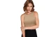 Only Onlbelia Γυναικείο Αμάνικο Crop Top Μπεζ