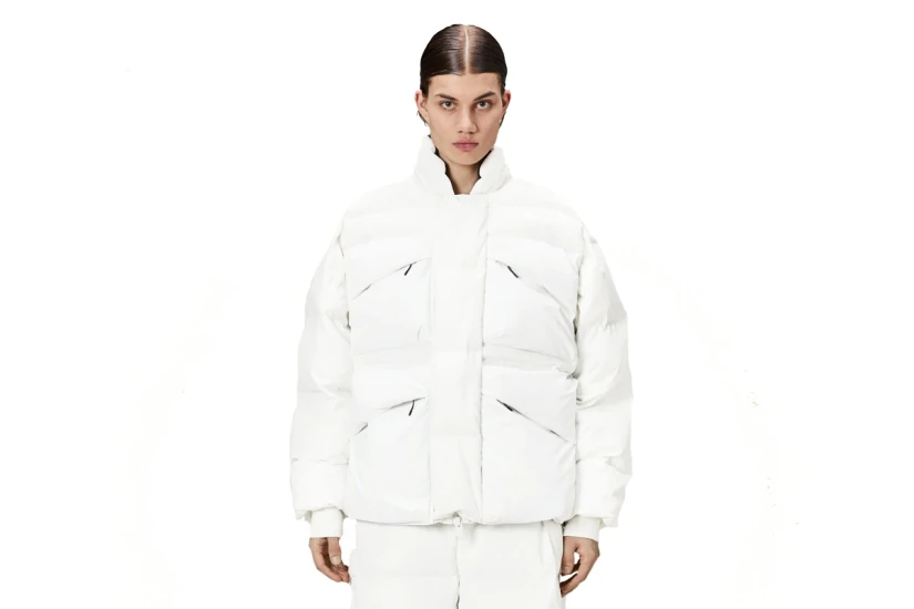 Rains Harbin Puffer Μπουφάν με Κουκούλα Λευκό