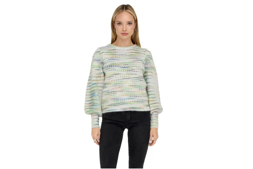 Only Onlmariana L-S Oneck Cc Knt Μπλούζα Πλεκτή Γυναικεία (15294542 BIRCH-EVENING PR)