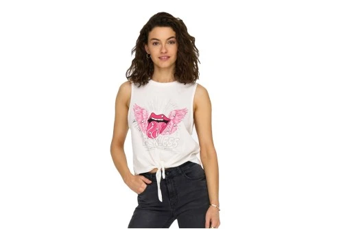 Only Onlsally Wings Knot Top Box Μπλούζα Αμάνικη Γυναικεία (15295380 CLOUD DANCER-RECKLESS)