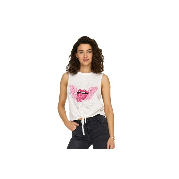 Only Onlsally Wings Knot Top Box Μπλούζα Αμάνικη Γυναικεία (15295380 CLOUD DANCER-RECKLESS)