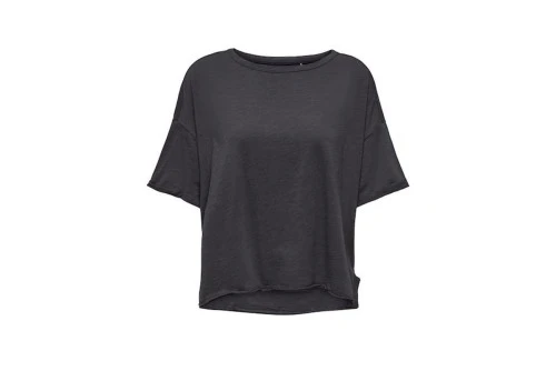 Only Onlworld S-S Boxy Slit Top Cs Jrs T-Shirt Γυναικείο (15296615 BLACK)