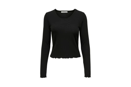 Only Onlemma Ls O-Neck Short Top Jrs Μπλούζα Με Λαιμόκοψη Γυναικε (15298796 BLACK)