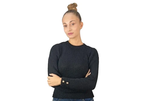 Only Onlkimmy Ls Oneck Knt Πουλόβερ Γυναικείο (15302176 BLACK)