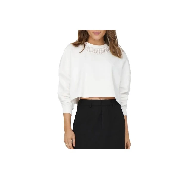 Only Onlrhine Crop Top Μακρυμάνικο Γυναικείο (15304120 CLOUD DANCER)
