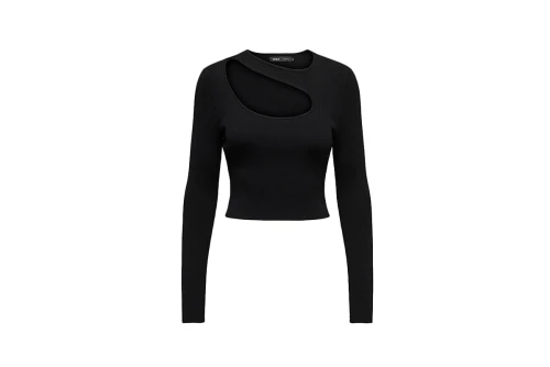 Only Onlmeddi Ls  Μπλούζα Με Λαιμόκοψη Γυναικεία (15311084 BLACK)
