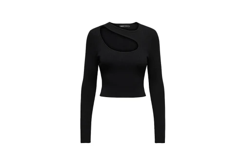 Only Onlmeddi Ls  Μπλούζα Με Λαιμόκοψη Γυναικεία (15311084 BLACK)