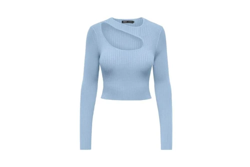 Only Onlmeddi Ls Μπλούζα Με Λαιμόκοψη Γυναικεία (15311084 CASHMERE BLUE)