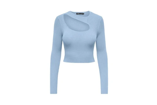 Only Onlmeddi Ls Μπλούζα Με Λαιμόκοψη Γυναικεία (15311084 CASHMERE BLUE)