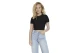 Only Betty Γυναικείο Κοντομάνικο Cropped T-Shirt Μαύρο