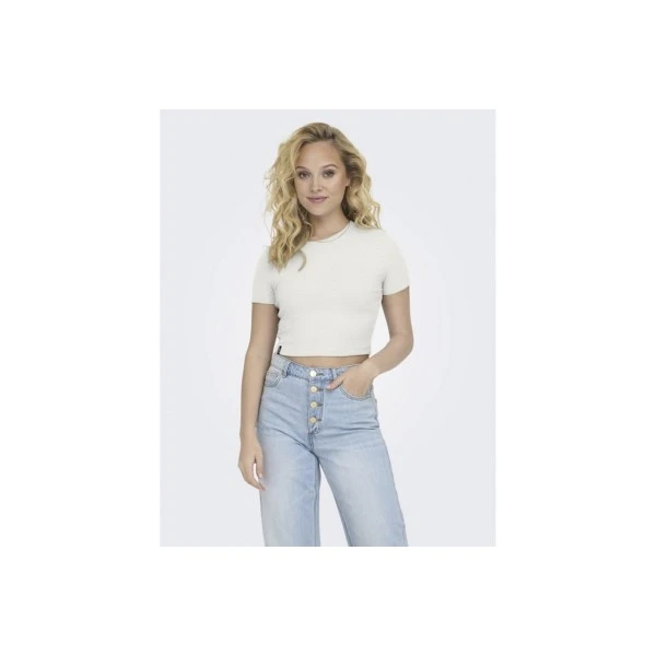 Only Onlbetty S-S O-Neck Crop Top Κοντομάνικο Γυναικείο (15311891 CLOUD DANCER)