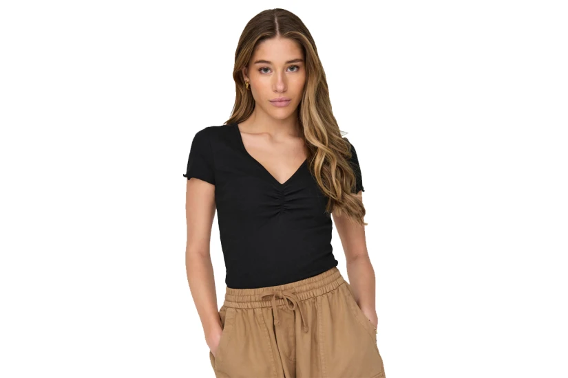 Only Βetty Γυναικείο Κοντομάνικο T-Shirt Μαύρο