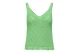 Only Onlroselia V-Neck Γυναικεία Πλεκτή Αμάνικη Μπλούζα Πράσινη