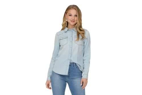 Only Ana Noos Πουκάμισο Μακρυμάνικο Γυναικείο (15315185 LIGHT BLUE DENIM)