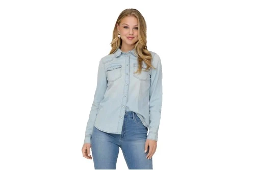 Only Ana Noos Πουκάμισο Μακρυμάνικο Γυναικείο (15315185 LIGHT BLUE DENIM)