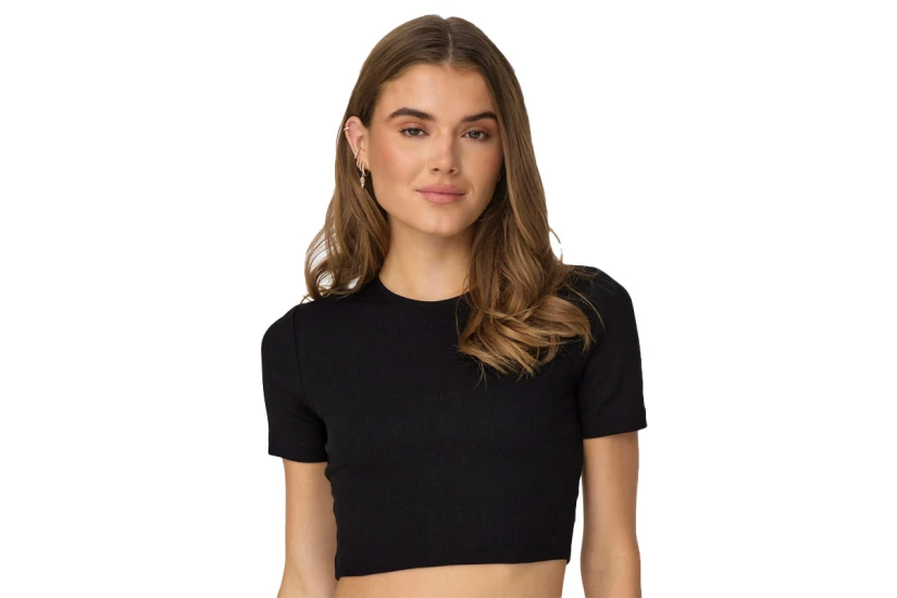 Only Onlrene S-S Open Back Heart Top Jrs Crop Top Κοντομάνικο