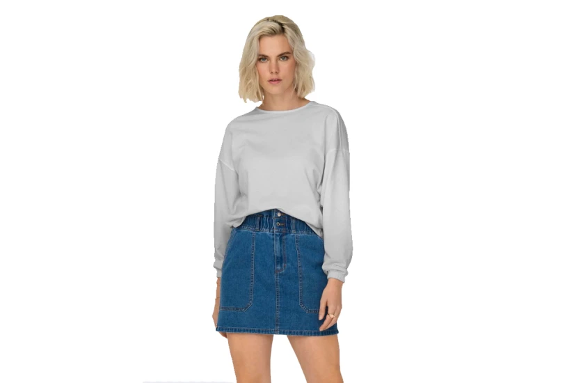 Only Onlsitta L-S 2-Way Twist O-Neck Μπλούζα Με Λαιμόκοψη