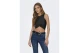 Only Sandy Γυναικείο Αμάνικο Crop Top Μαύρο