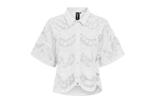 Only Onlsuko Life Ss Lace Πουκάμισο Κοντομάνικο Γυναικείο (15328927 CLOUD DANCER)