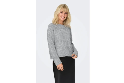 Only Onlcirola Ls O-Neck Knt Πουλόβερ Γυναικείο (15331235 LIGHT GREY-MELANGE)