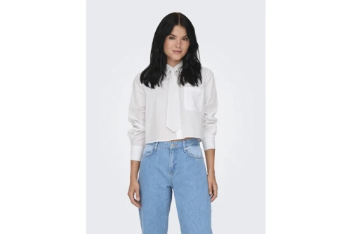 Only Onlcille Life Ls Tie Πουκάμισο Μακρυμάνικο Γυναικείο (15333077 BRIGHT WHITE)