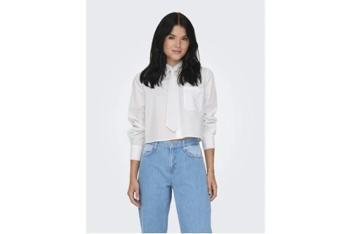 Only Onlcille Life Ls Tie Πουκάμισο Μακρυμάνικο Γυναικείο (15333077 BRIGHT WHITE)