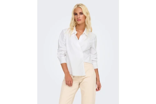 Only Onlkaia Life Ls Wrap Πουκάμισο Μακρυμάνικο Γυναικείο (15340153 BRIGHT WHITE)