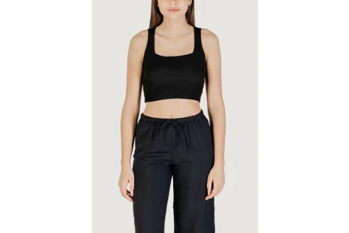 Only Onltatianna Sl Cropped Μπλούζα Αμάνικη Γυναικεία (15344407 BLACK)