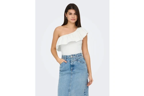 Only Onlsoffy One Shoulder Μπλούζα Αμάνικη Γυναικεία (15346901 CLOUD DANCER)