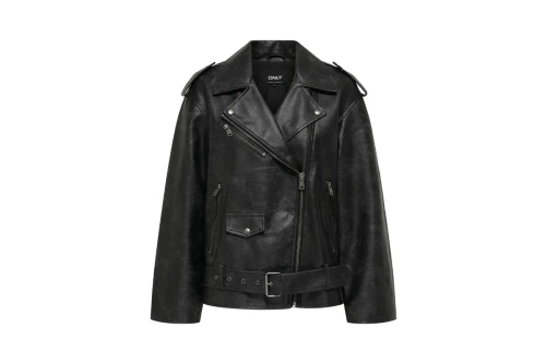 Only Onlwaves Biker Μπουφάν Δερματίνη Γυναικείο (15349175 BLACK-WASHED)