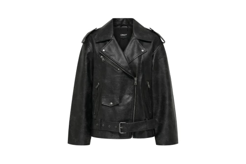 Only Onlwaves Biker Μπουφάν Δερματίνη Γυναικείο (15349175 BLACK-WASHED)