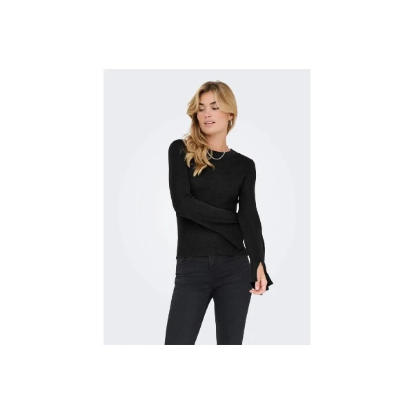 Only Onltara Rib Μπλούζα Με Λαιμόκοψη Γυναικεία (15350696 BLACK)