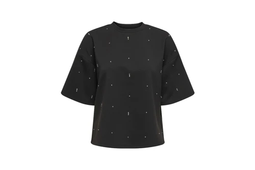 Only Onledel Sparkle T-Shirt Γυναικείο (15353293 BLACK-W RHINEST)