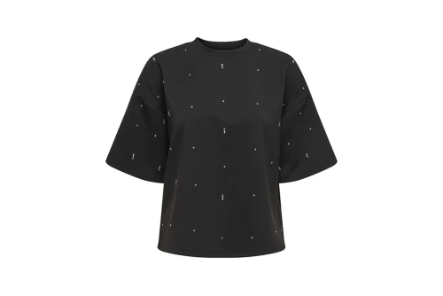 Only Onledel Sparkle T-Shirt Γυναικείο (15353293 BLACK-W RHINEST)
