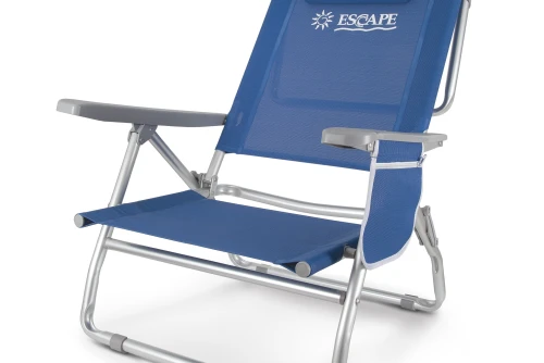Escape Camping Καρεκλάκι Παραλίας Escape Ρυθμιζόμενη Πλάτη Μπλε (15692)
