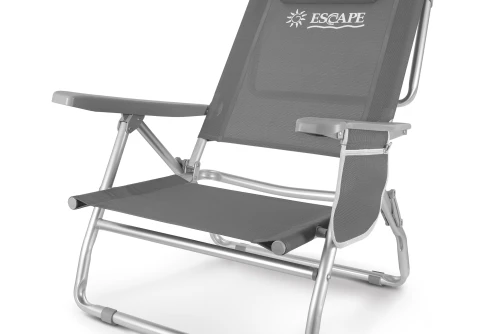 Escape Camping Καρεκλάκι Παραλίας Escape Ρυθμιζόμενη Πλάτη Γκρι (15693)