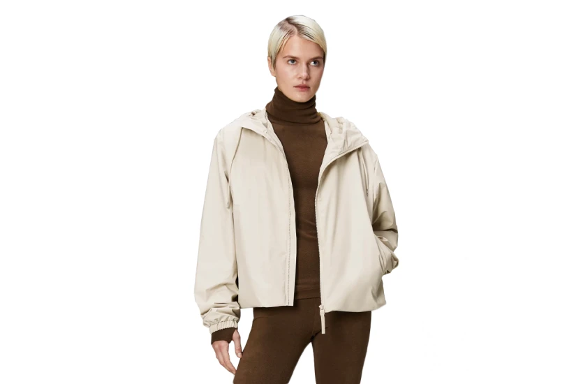 Rains Lohja Short Insulated W3T1 Γυναικείο Αδιάβροχο Μπουφάν Μπεζ