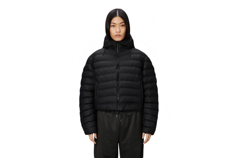 Rains Lohja Short Γυναικείο Puffer Μπουφάν Μαύρο