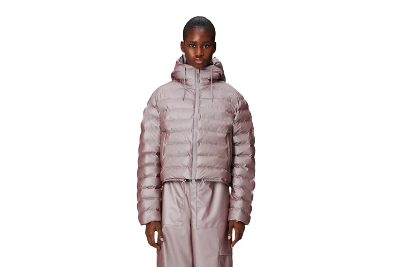 Rains Lohja Short Γυναικείο Puffer Μπουφάν Σάπιο Μήλο