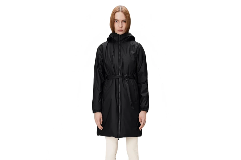 Rains Lohja Long Insulated W3T2 Γυναικείο Αδιάβροχο Μπουφάν Μαύρο