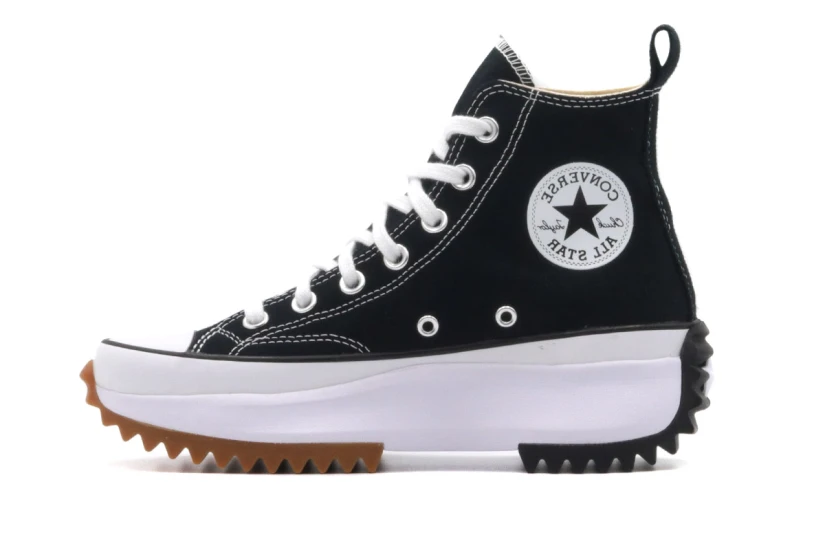 Converse Run Star Hike Hi Γυναικεία Μποτάκια Μαύρα & Λευκά (166800C)