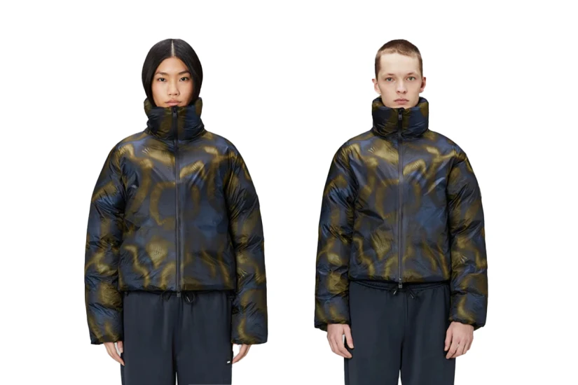 Rains Kevo Short Puffer Μπουφάν Μπλε Σκούρο, Χακί