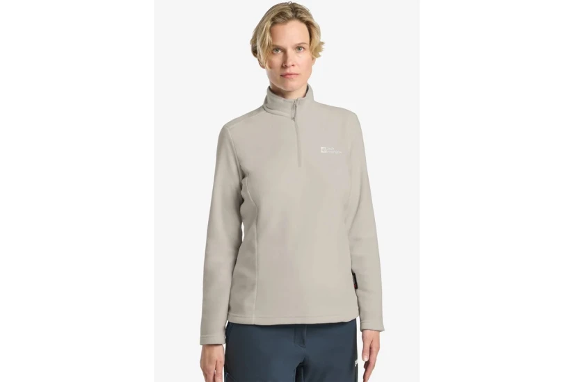 Jack Wolfskin Taunus Γυναικεία Μπλούζα Fleece με Φερμουάρ Εκρού